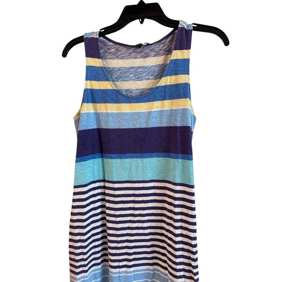 TOMMY BAHAMA Harbour Sea Maxi Tank Dress Size Medium Blue Yellow - Picture 4 of 6